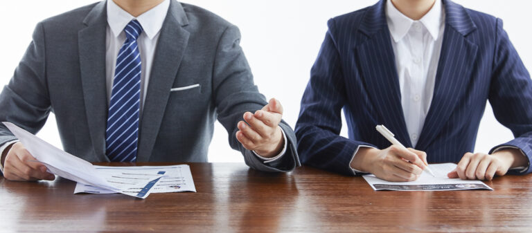 Businessmen in elegant suit
